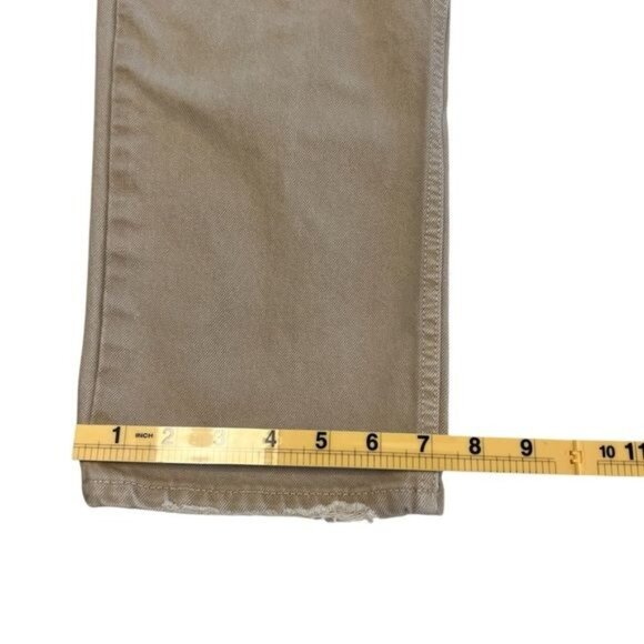 Free People We The Free Jeans Womens Size 30 High Rise Tapered Khaki Distressed - Picture 9 of 12